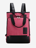 Casual Color Block Top Handle Backpack