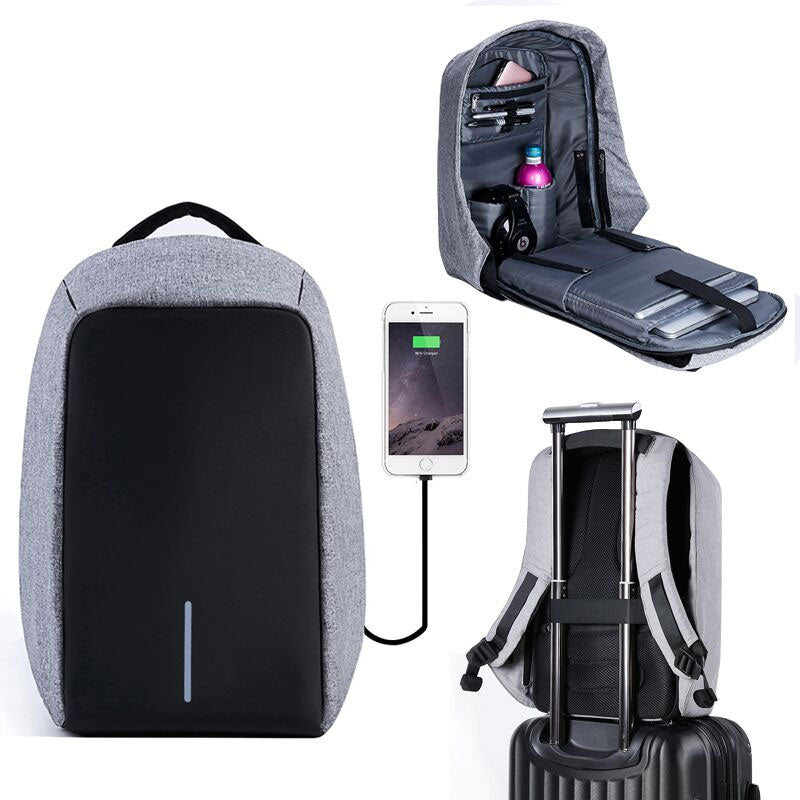 Waterproof Laptop Backpack Men 15inch Multifunction Anti theft Backpack USB Charging Port